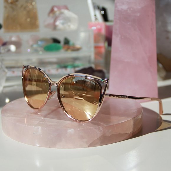 Michael Kors MK1020 56 INA Pink/Gold Sunglasses - Picture 1 of 8